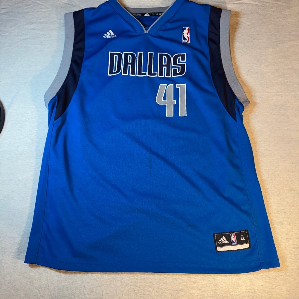 Dirk Nowitzki Dallas Mavericks Youth XL NBA Jersey Adidas #41